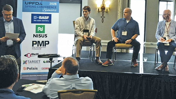From Left: Pat Lynch, Bell Labs, Brent Bunch, BWI, Andy Linares, Bug Off and Marty Whitford, PMP magazine. IMAGE: PMP STAFF