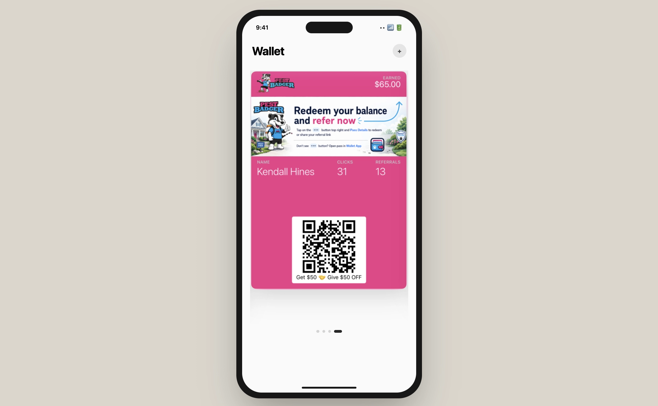 Simulated Rewards Pass on cell phone