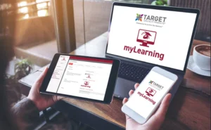 depiction of myLearning on PC, tablet and smartphone