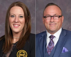 Headshots of Drea Ely and Jonathan Hooper
