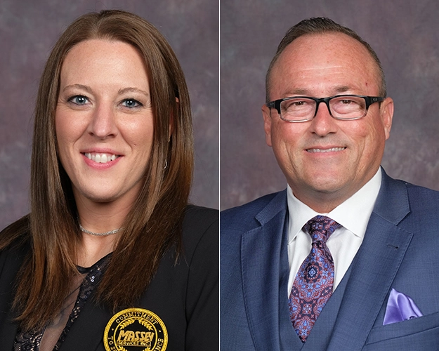 Headshots of Drea Ely and Jonathan Hooper