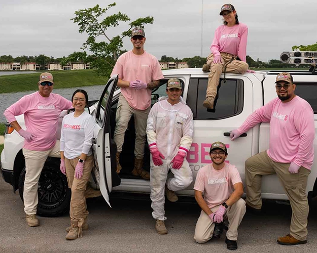 Mega Bee Rescues & Pest Control team in front of a truck