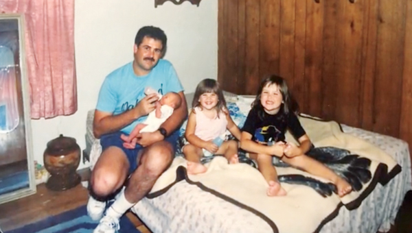 White with his daughters (from left) Karey, Kyle and Kelsey. (Photo: White Family)