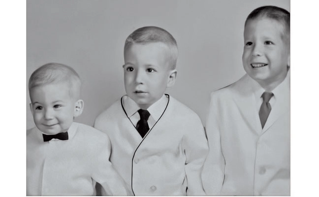 Snappy dressers from the start: From left are Dennis, Raleigh and Bobby Jenkins. (Photo: Jenkins Family)